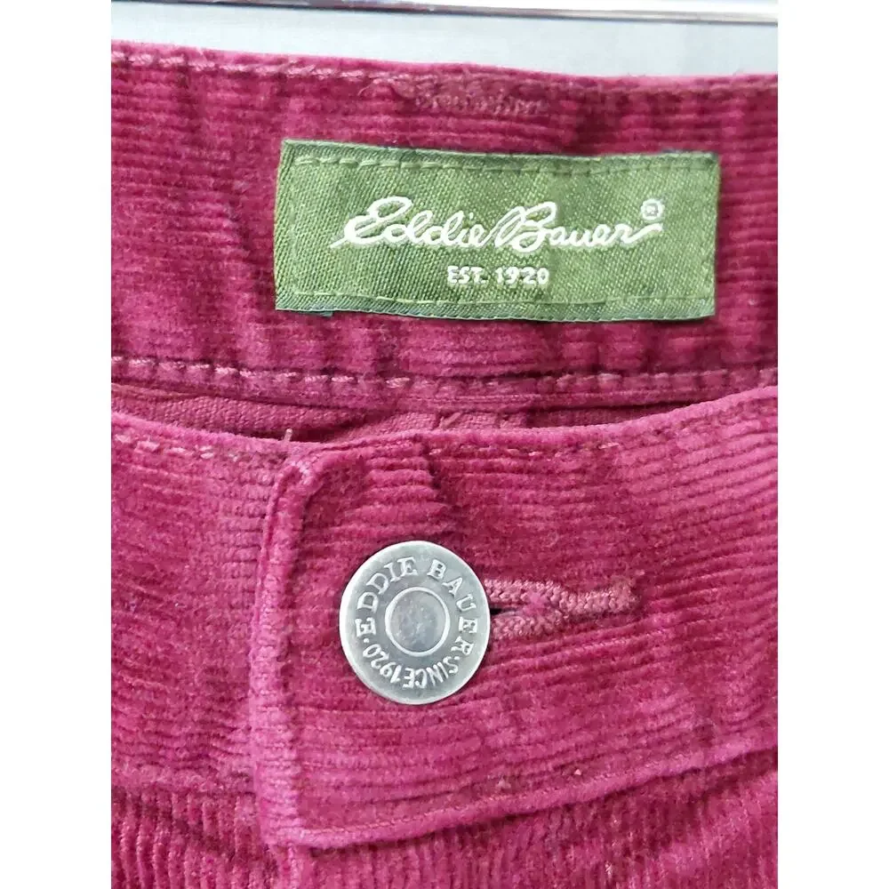 Eddie Bauer Red Stretch Pants Women Size 6 Tall
